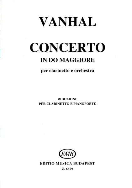Johann Baptist Vanhal: Concerto in do maggiore - klarinétra, zongorakísérettel