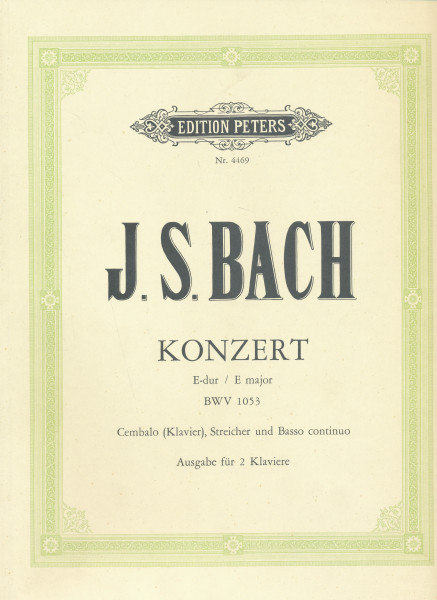 Johann Sebastian Bach: Piano concerto BWV 1053 E-dúr - 2 zongorára