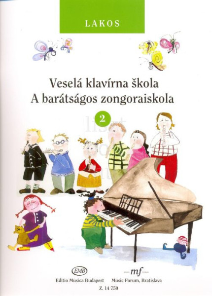 Lakos Ágnes: Barátságos zongoraiskola 2. (magyar-szlovák)