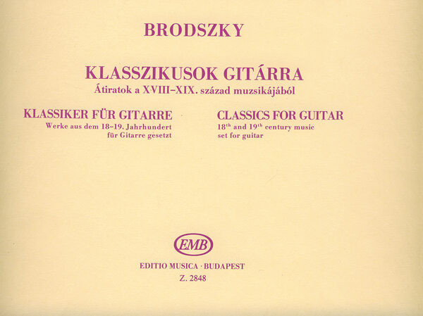 Brodszky Ferenc: Klasszikusok gitárra