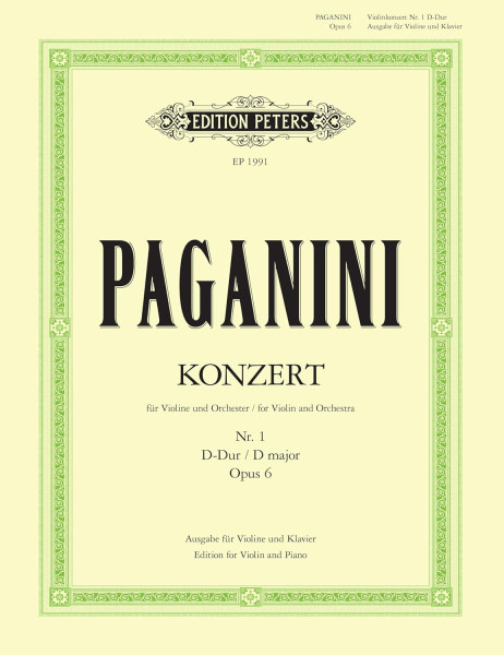 Niccoló Paganini Concerto for Violin Nr. 1, op. 6 (D-dúr)