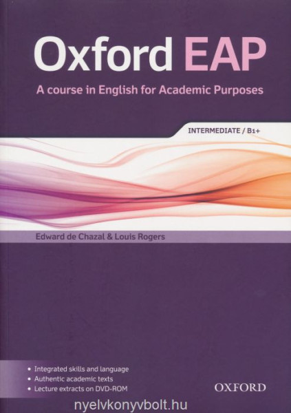Oxford EAP - A course in English for Academic Purposes Intermediate B1+ Student's Book with DVD-Rom