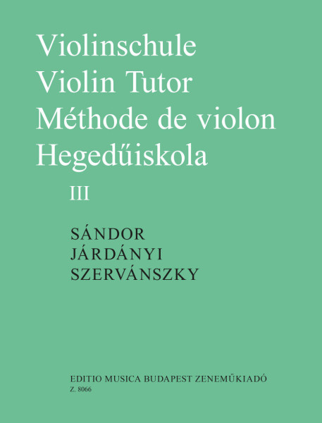 Sándor-Járdányi-Szervánszky: Hegedűiskola 3.