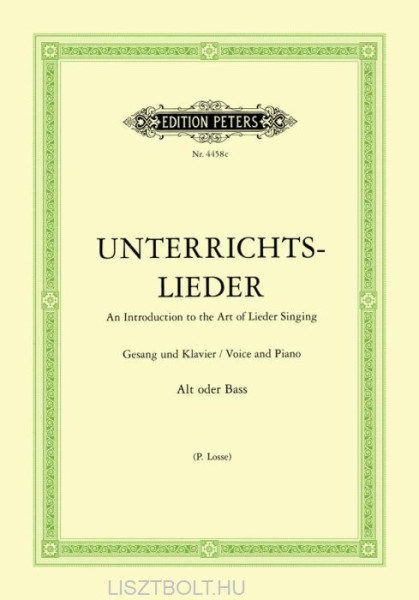 Unterrichts-Lieder - Alt/Bass