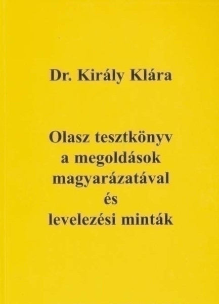 Olasz tesztkönyv a megoldások magyarázatával és levelezési minták