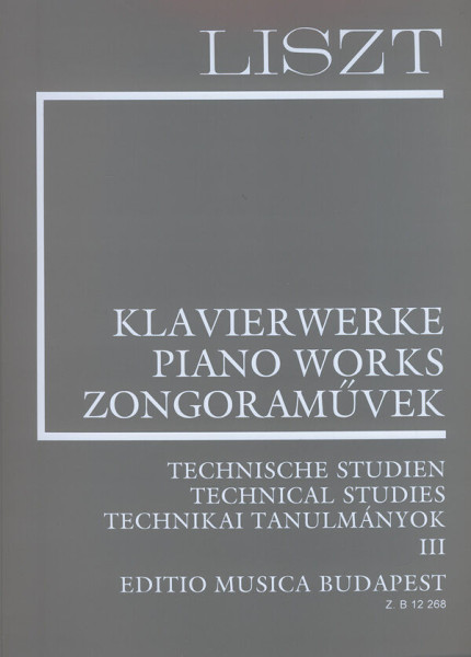 Liszt Ferenc: Technikai tanulmányok 3 (Supplement 3) fűzve