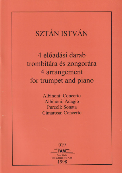 4 előadási darab trombitára és zongorára