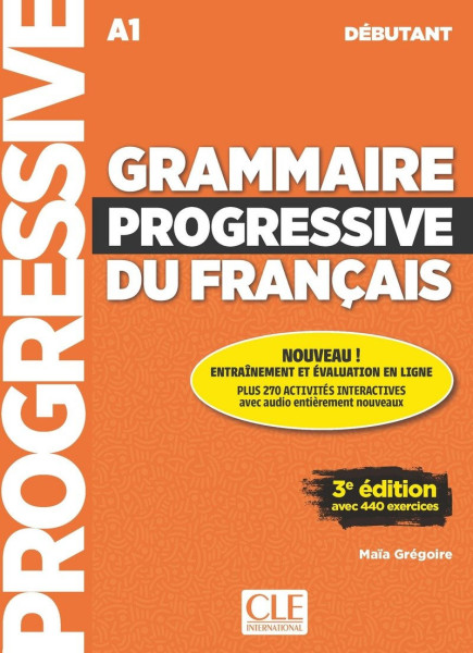 Grammaire progressive du français - Niveau débutant - 3eme édition - Livre + CD + Appli-web