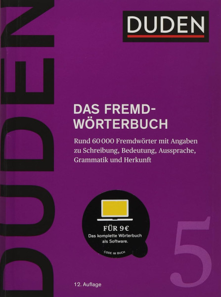Duden 5 Das Fremdwörterbuch 12. Auflage
