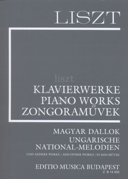 Liszt Ferenc: Magyar dallok (Supplement 7.) fűzve