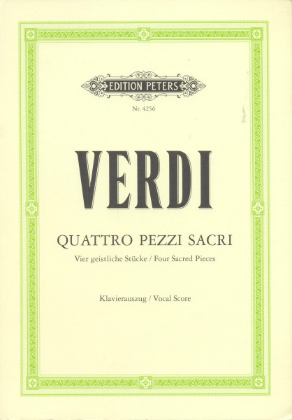 Giuseppe Verdi: Quattro Pezzi Sacri - zongorakivonat