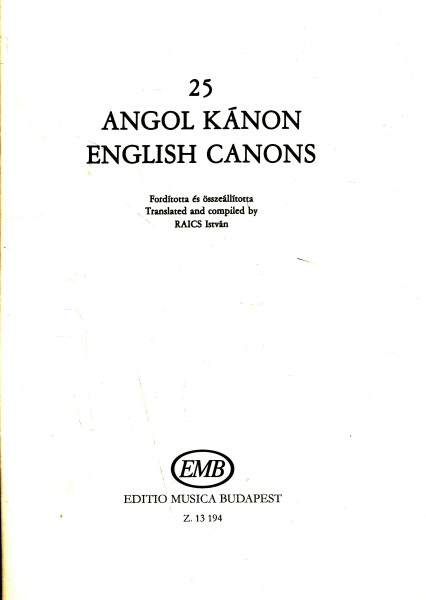 25 Angol kánon