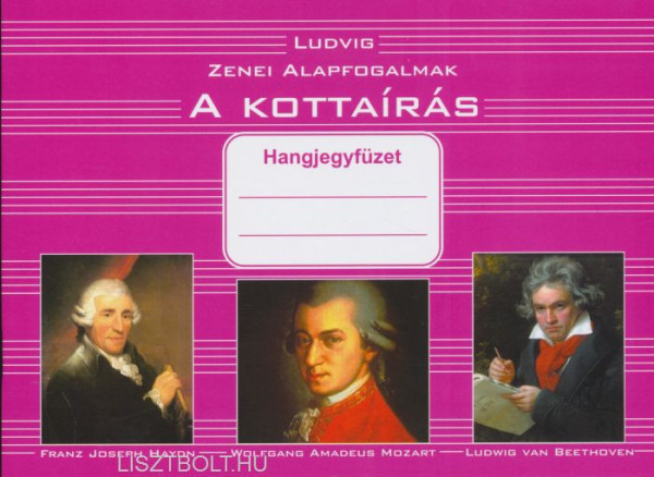 A kottaírás - Hangjegyfüzet, zenei alapfogalmakkal (kicsi, fekvő)
