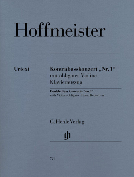 Franz Anton Hoffmeister: Concerto Nr. 1 for Double Bass (with Violin obbligato)