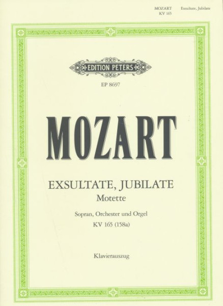 Wolfgang Amadeus Mozart: Exultate, Jubilate - zongorakivonat