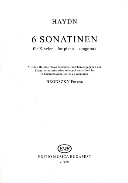 Joseph Haydn: 6 Sonatinen - zongorára