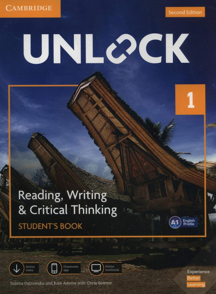 Unlock Level 1 Reading, Writing, & Critical Thinking Student’s Book, Mobil App and Online Workbook with Downloadable Video - Second Edition