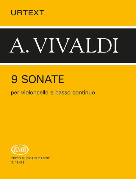 Antonio Vivaldi: 9 Sonate (cselló zongorakísérettel) Urtext