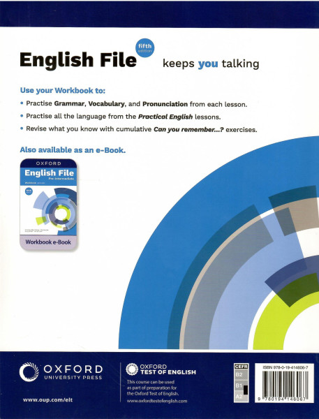 English File 5th edition Pre-intermediate Workbook with key