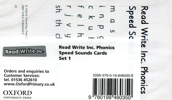 Read Write Inc. Phonics: Set 1 Speed Sound Cards (small size)